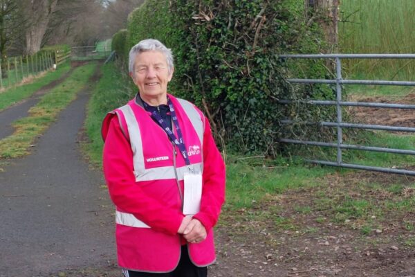 Bernie Sonner celebrated the 50th time she has volunteered at the MUSA Parkrun 21-05-22